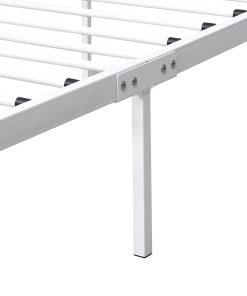 Victorian Style Metal Platform Bed Frame, Queen Size