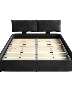 King Size Cloud Bed Frame with Oversized Padded Movable Headboard