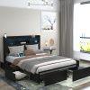 Full Bed Frame With 6 Storage Drawers