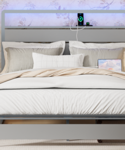 Metal Queen Size Bed Frame With Headboard