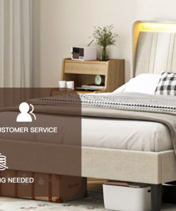 Upholstered Full Size Platform Bed Frame