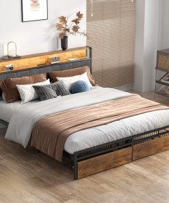 Upholstered Queen Size Bed Frame