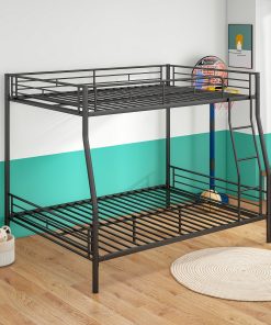 Heavy Duty Metal Full Over Queen Bunk Bed Frame