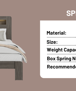 Full Size Bed Frame with Large Under Bed Storage