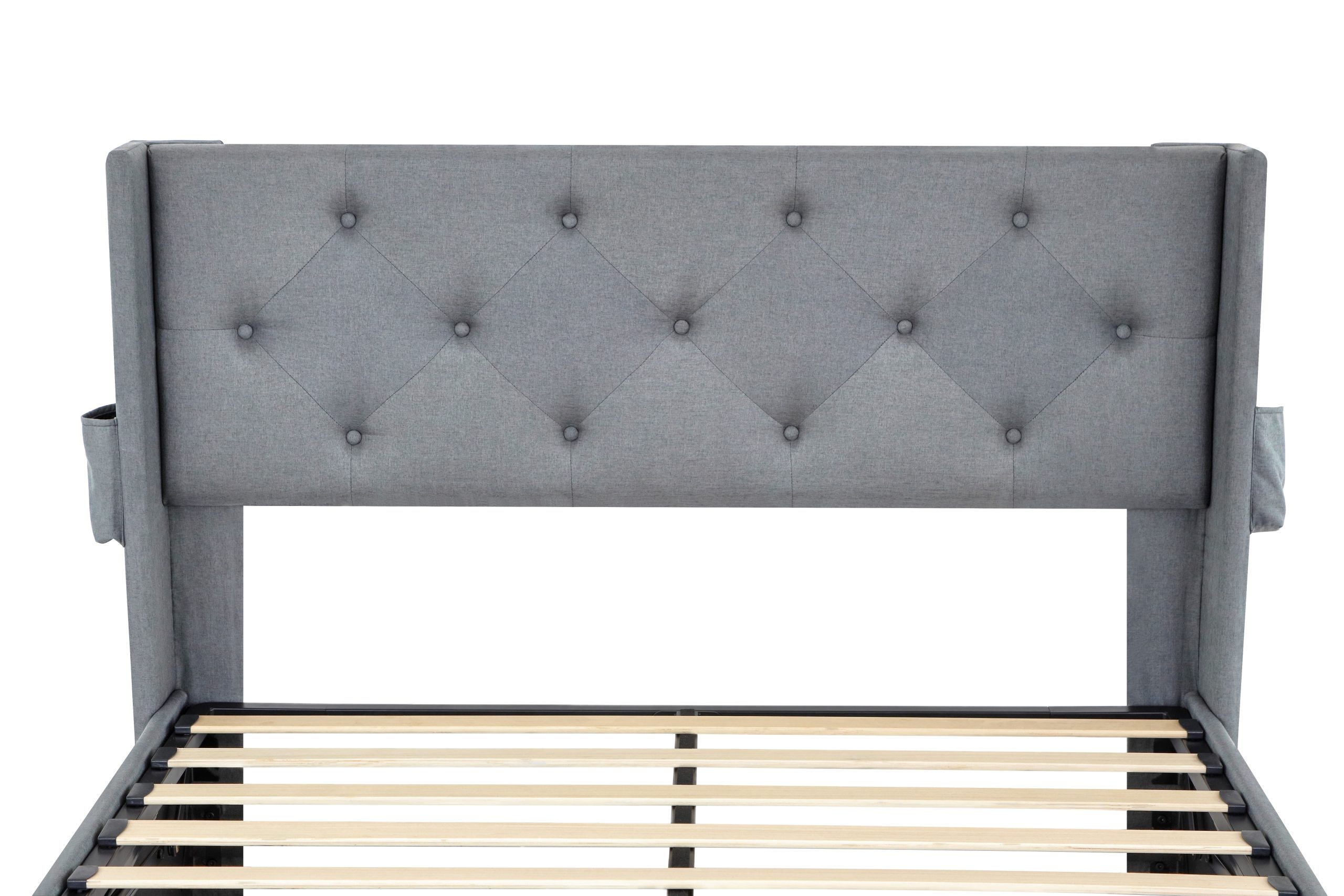 Queen Size Bed Frame with Storage