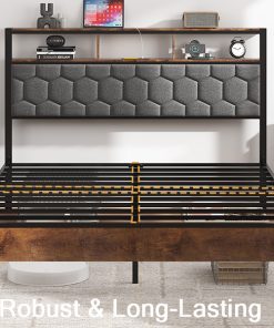 King Size Wooden Platform Bed Frame