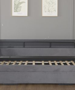 Upholstery Twin Size Daybed With Trundle