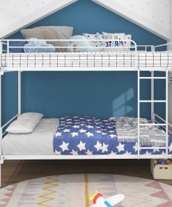 Twin over Twin Bunk Bed With Metal Frame