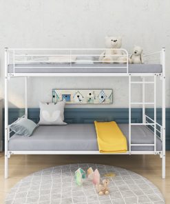 Twin over Twin Bunk Bed With Metal Frame