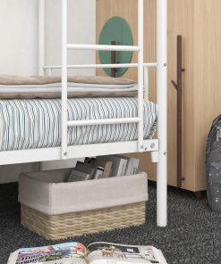 Twin over Twin Bunk Bed With Metal Frame