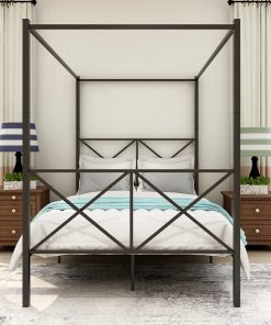 Metal Full Size Canopy Bed Frame