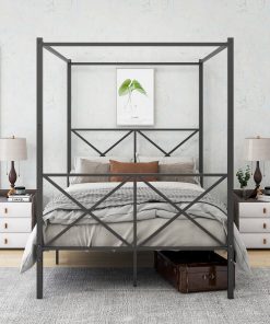 Metal Full Size Canopy Bed Frame