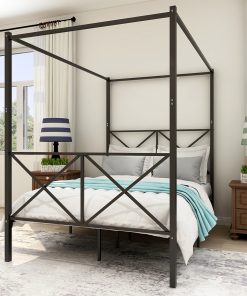 Metal Full Size Canopy Bed Frame