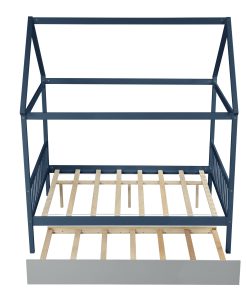 House Shape Full Platform Bed With Trundle