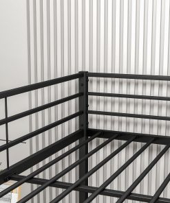 Full Over Full Metal Bunk Bed with Safety Guard Rails
