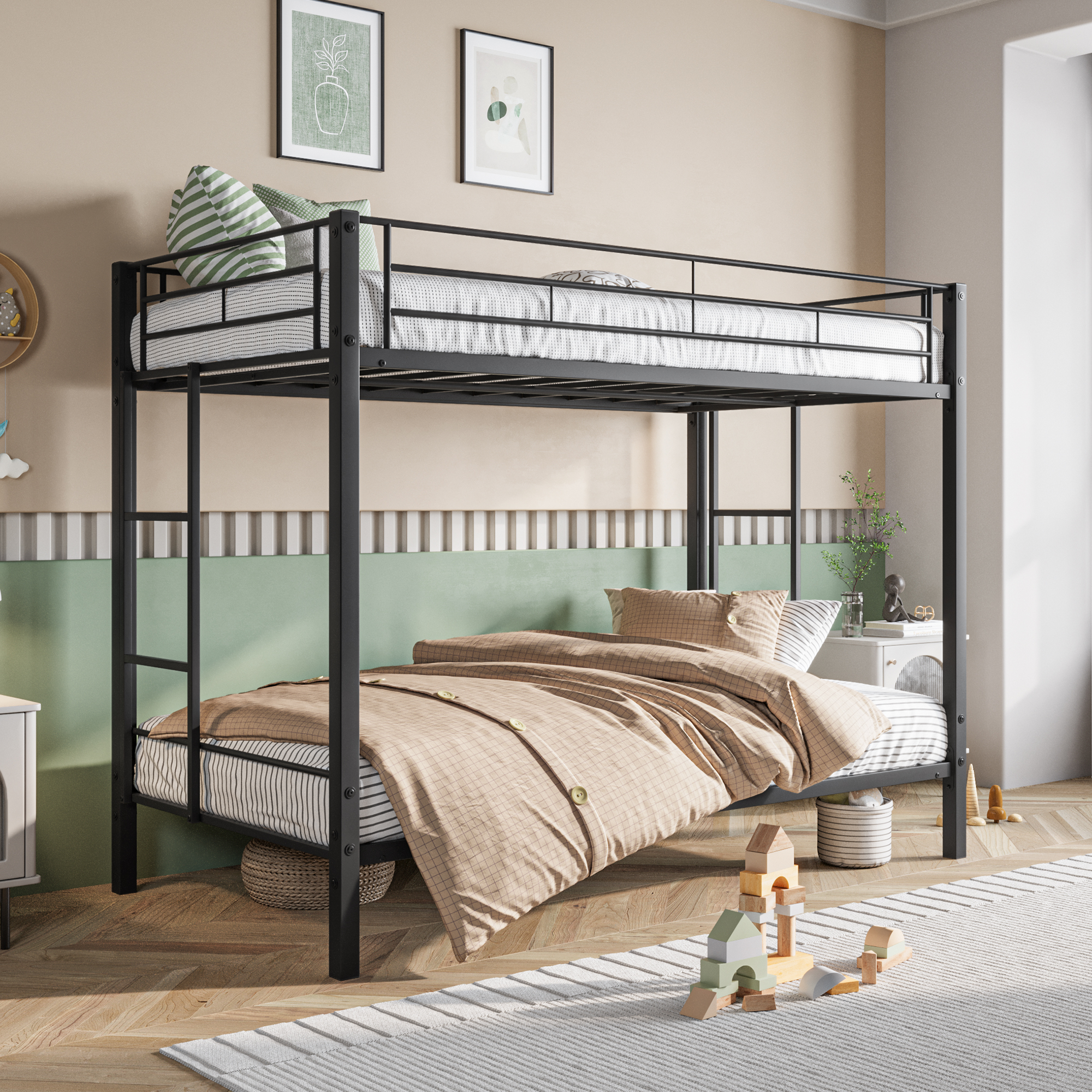 Metal Bunk Bed Twin Over Twin