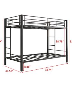Metal Bunk Bed Twin Over Twin