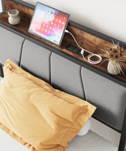 Metal & Wood Twin Size Platfrom Bed Frame