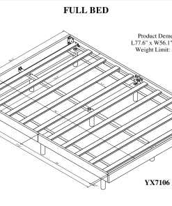 Modern Design Full Floating Platform Bed Frame