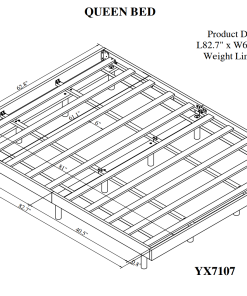 Modern Design Queen Floating Platform Bed Frame