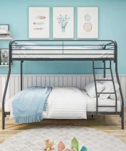 Heavy Duty Twin-Over-Full Metal Bunk Bed