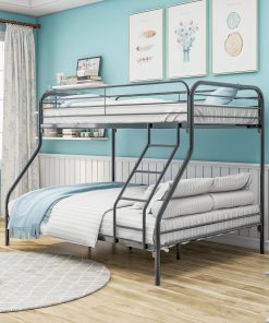 Heavy Duty Twin-Over-Full Metal Bunk Bed