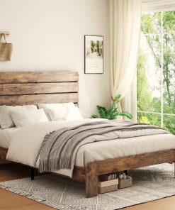 King Size Wood Platform Bed Frame