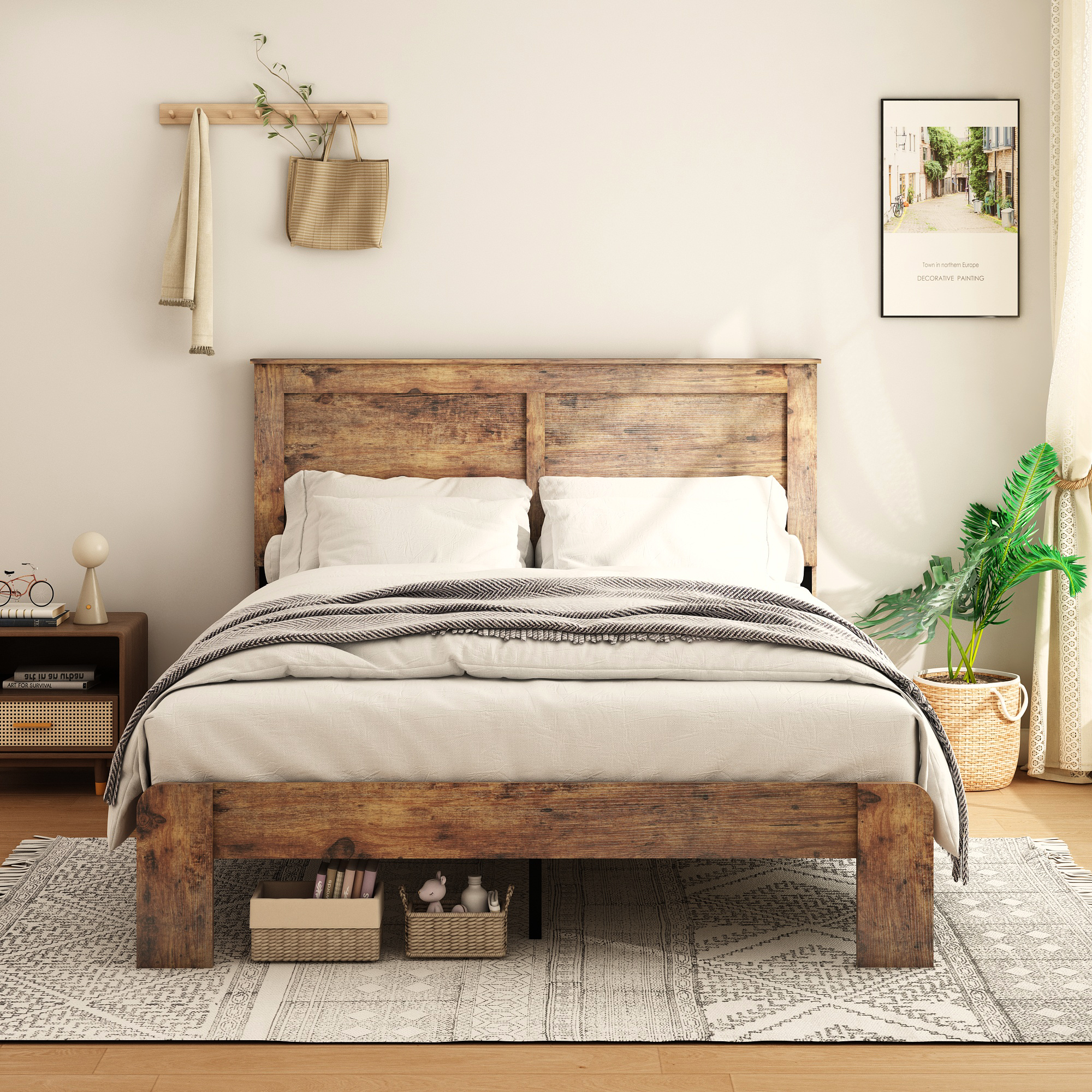 Queen Size Wood Bed Frame