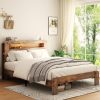 Wood Platform Bed Frame With Storage