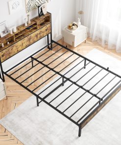Queen Bed Frame With Storage Headboard