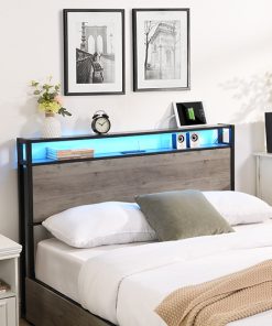 Queen Bed Frame with Storage Headboard