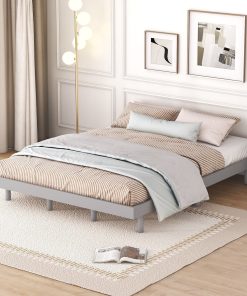 Modern Design Queen Floating Platform Bed Frame