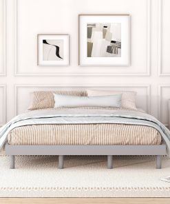Modern Design Queen Floating Platform Bed Frame