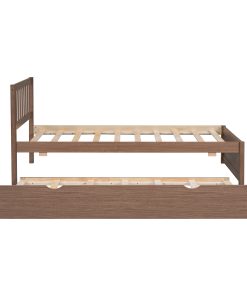 Modern Design Wooden Twin Size Platform Bed Frame with Trundle
