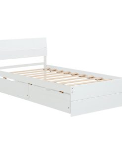 Modern Twin Bed Frame With 2 Drawers