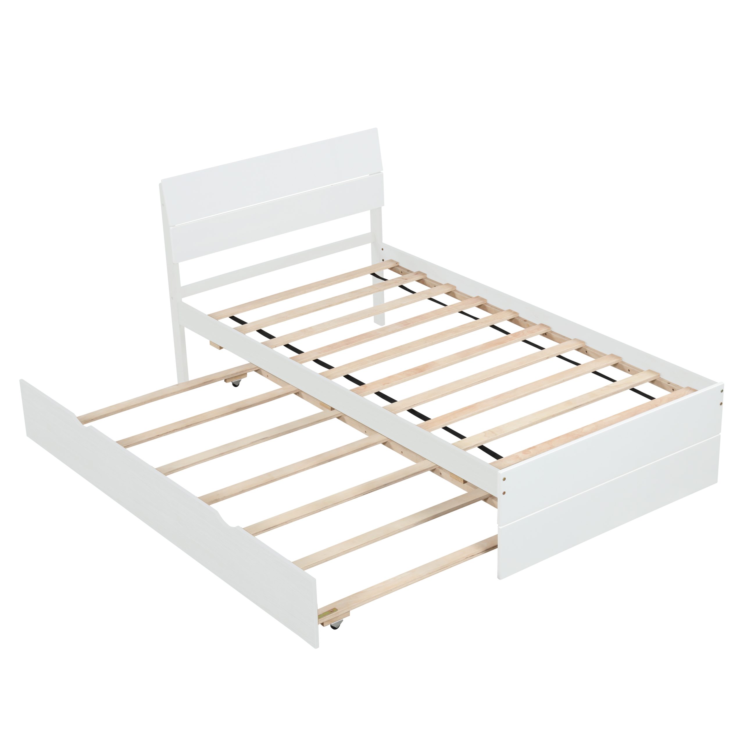 Modern Twin Bed Frame With Twin Trundle