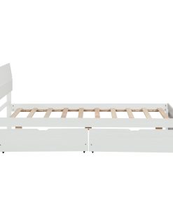 Modern Twin Bed Frame With 2 Drawers