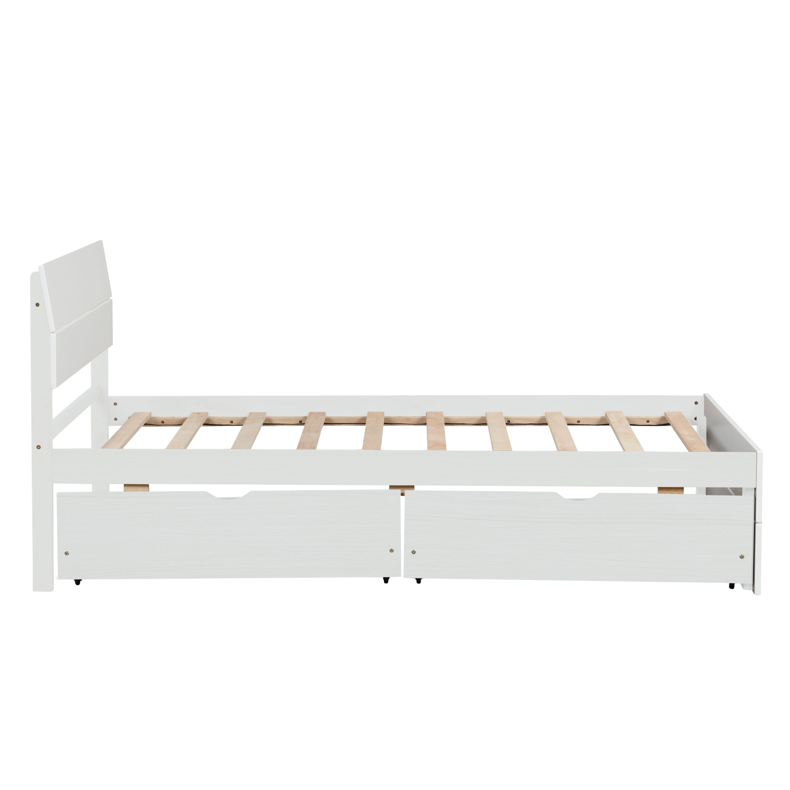 Modern Twin Bed Frame With 2 Drawers