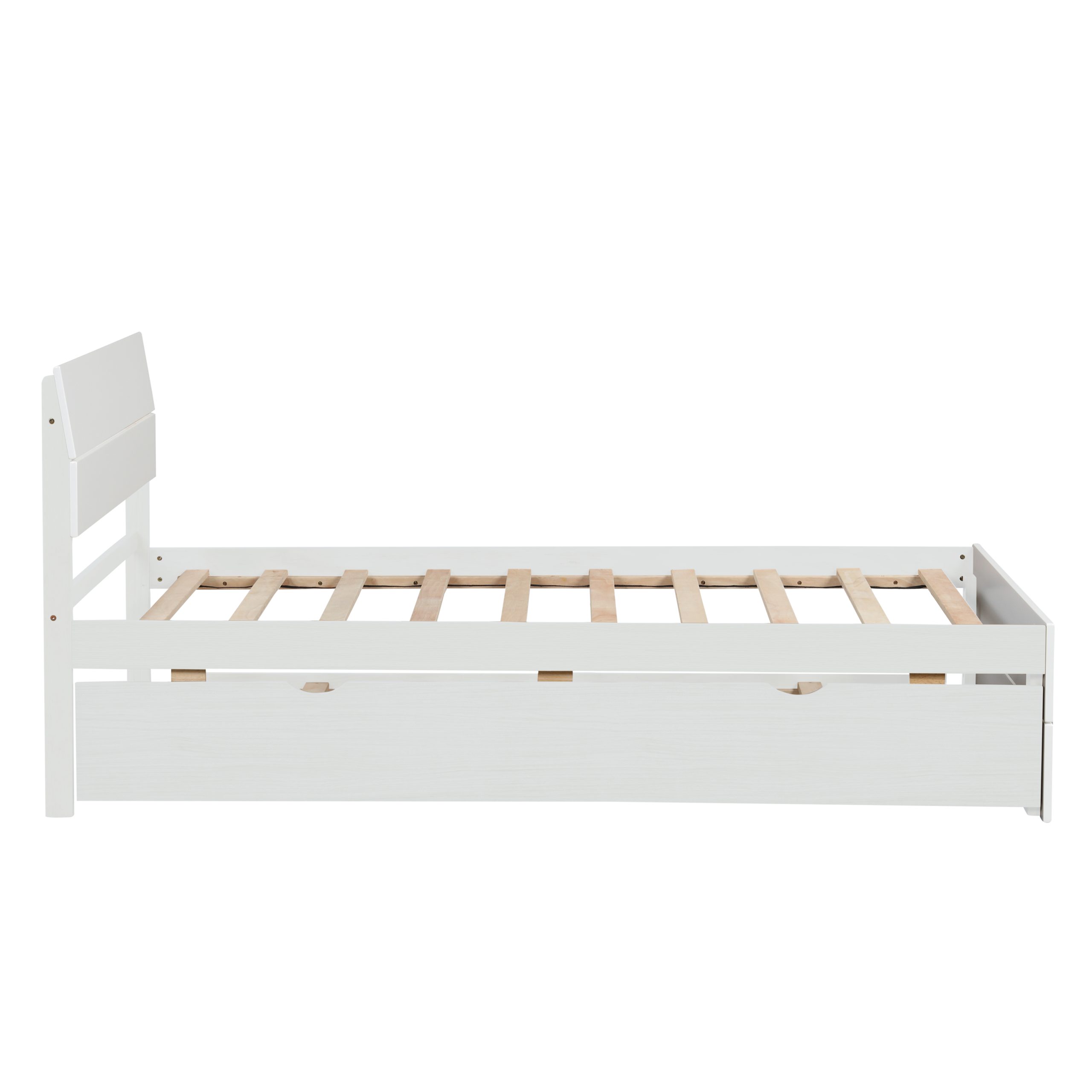 Modern Twin Bed Frame With Twin Trundle