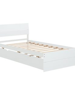Modern Twin Bed Frame With Twin Trundle