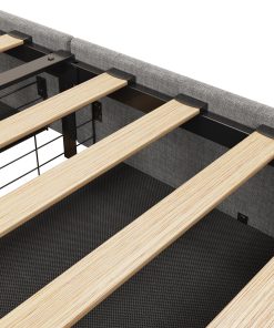 Full Size Bed Frame With LED, 4 Drawers