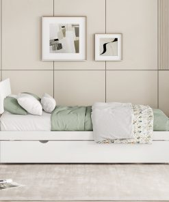 Modern Twin Bed Frame With Twin Trundle