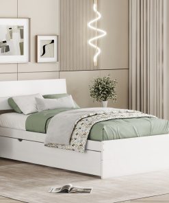Modern Twin Bed Frame With Twin Trundle