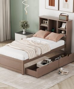 Twin Size Bed Frame With Built-in USB Port