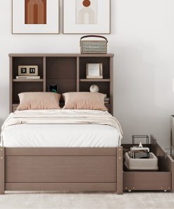 Twin Size Bed Frame With Built-in USB Port