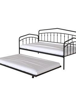 Fox Twin Daybed With Twin Trundle, Black