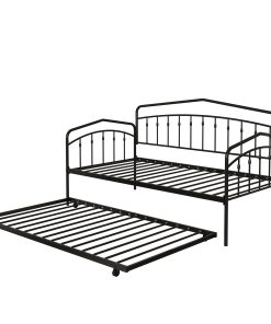Fox Twin Daybed With Twin Trundle, Black