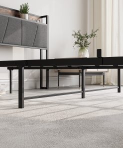 Solid Queen Size Platform Bed with 2 Drawers