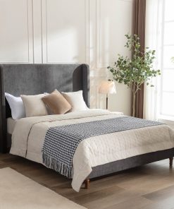 Harper Tall Headboard Upholstered Bed, Queen