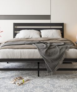 Queen Size Platform Bed Frame With Headboard